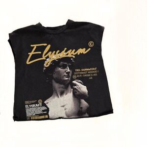 Elysium Graphic Print Sleeveless Crop Top Streetwear Fashion XL